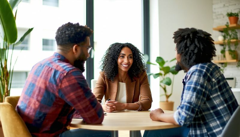 a marriage and family therapy counseling session